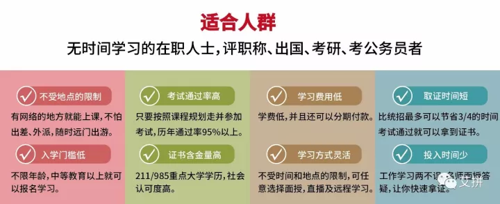 在职提升学历，网络教育最适合你！